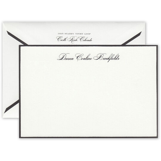 Black Hand Bordered Correspondence Cards